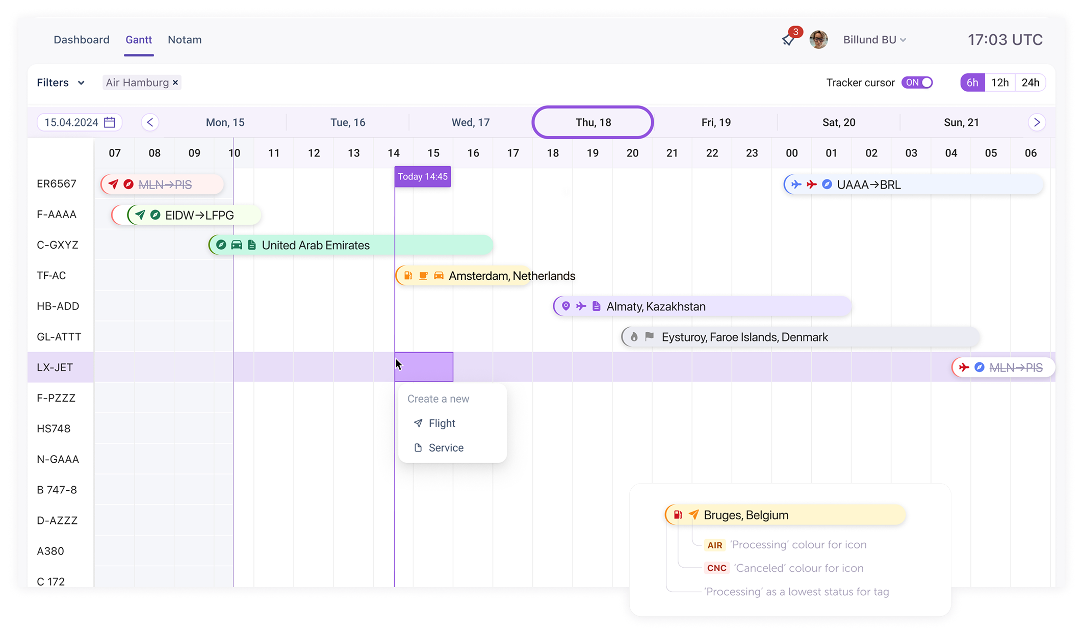 Aviation ERP system overview