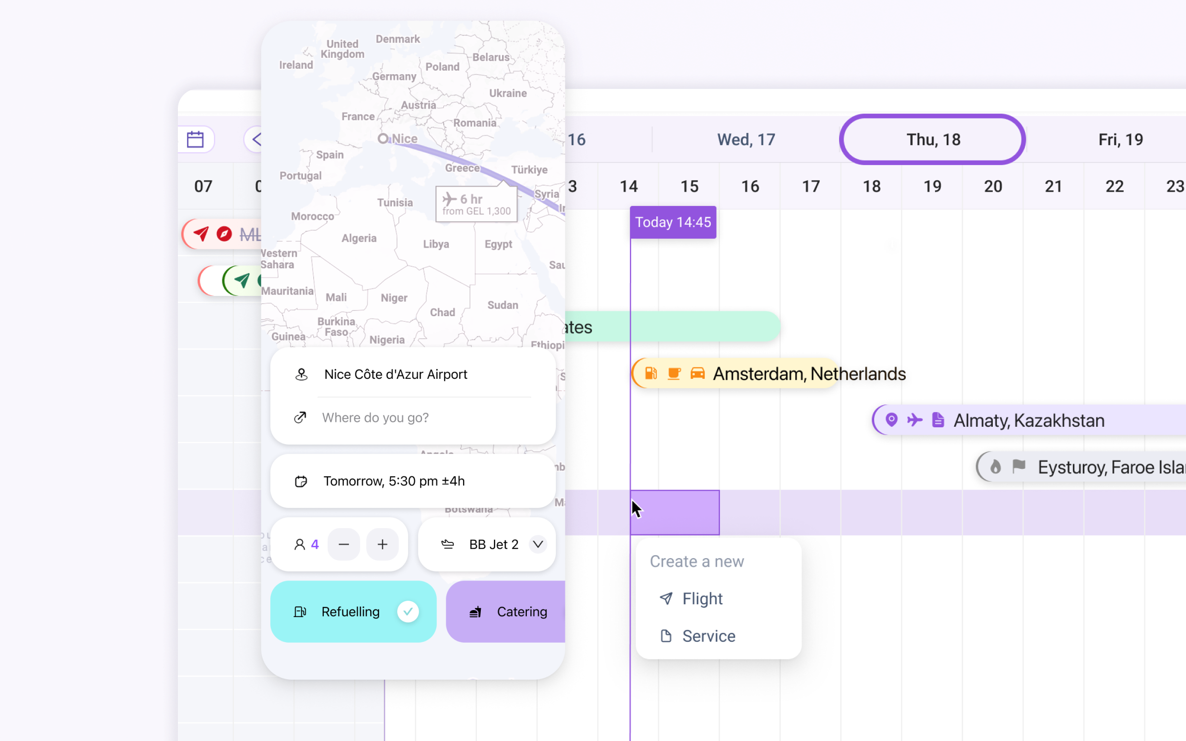 Aviation: ERP system and B2C app preview